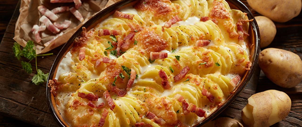 Fr: „Langgönser Allerlei“ mit Kartoffelgratin 